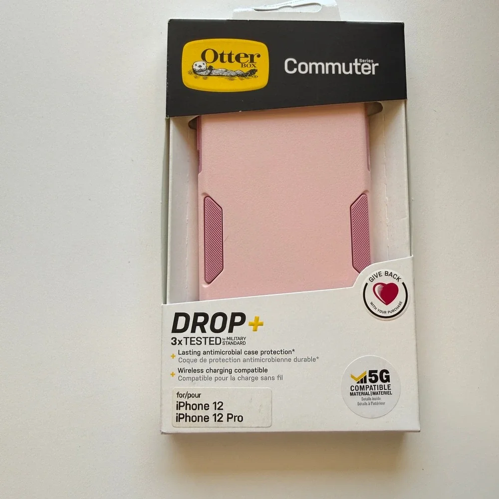 OtterBox Commuter iPhone 12 / 12 Pro Case Pink Slim Dual Layer Protective Cover